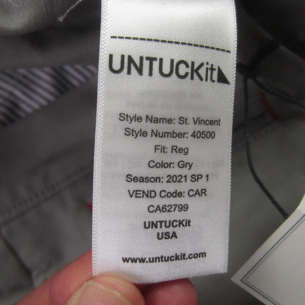 Mens 40x9 UNTUCKit Shorts Gray St. Vincent Chino Casual Golf Flat Front NWT READ
